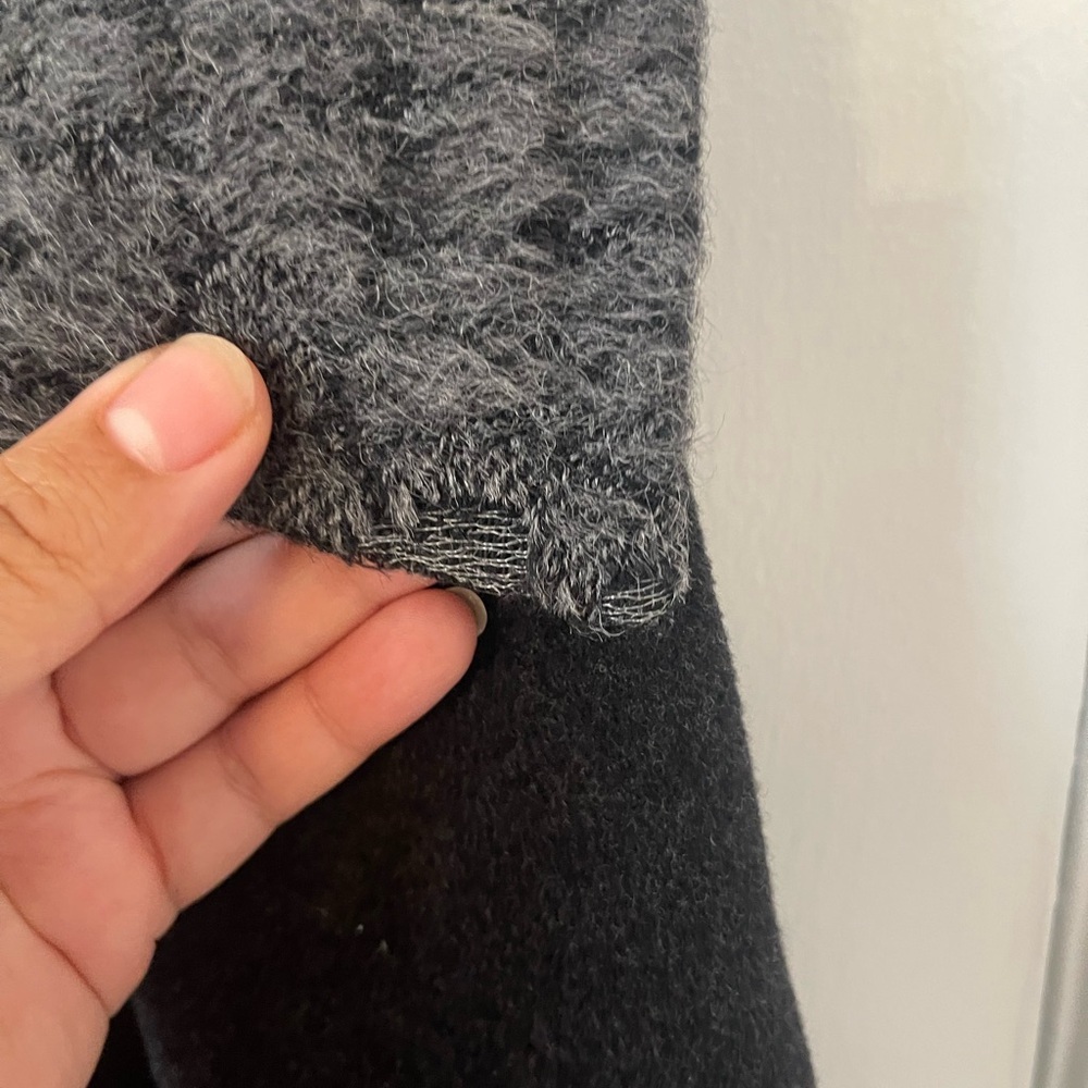 FLEURETTE Loro Piana Dark Gray Alpaca and Wool Pea Coat Made in the USA - Picture 15 of 16